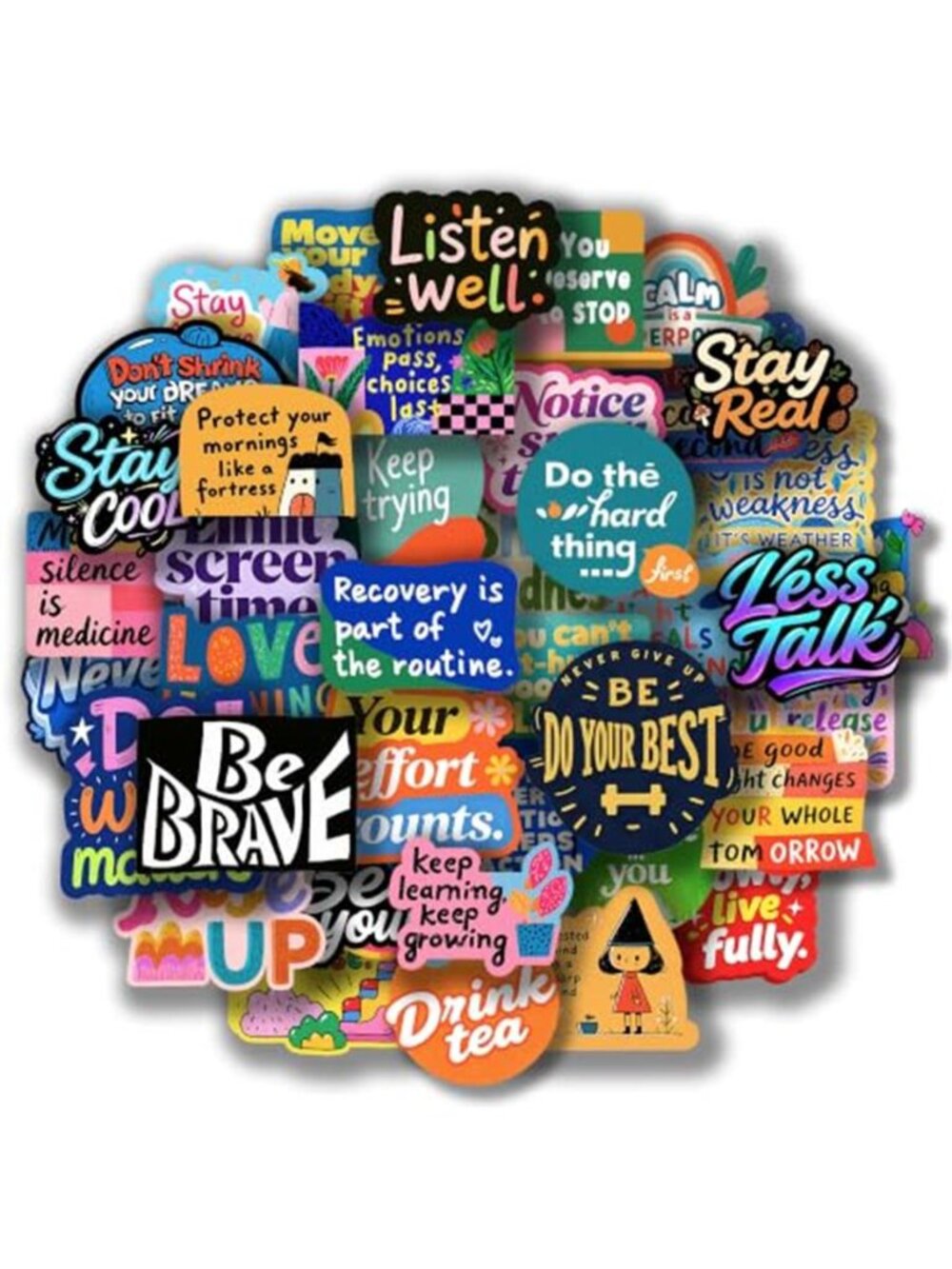 Motivational Stickers,Vinyl Water Bottles Laptop Sticker for Teens Adults